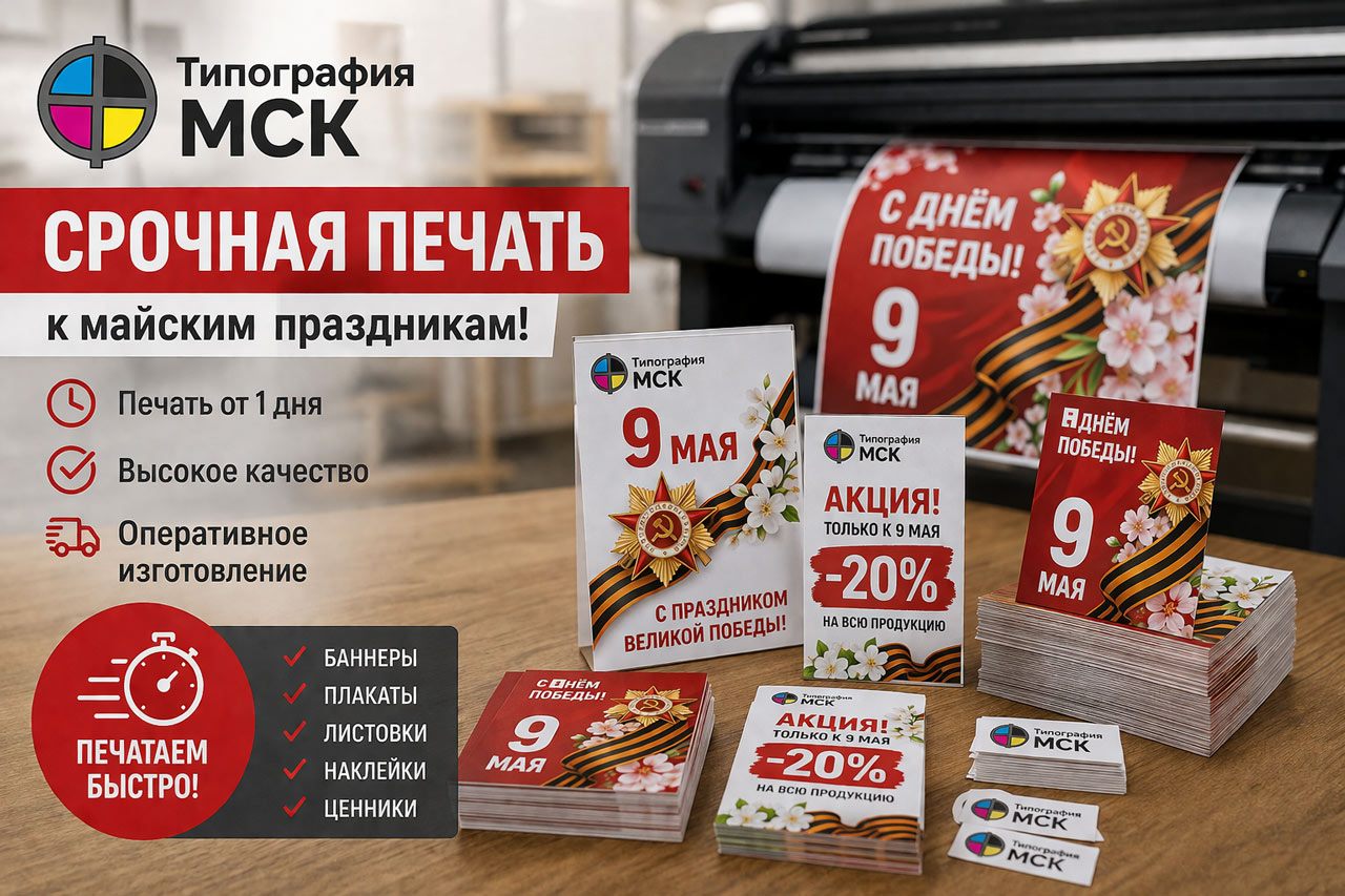 Полиграфия на День Победы Заказать полиграфию на 9 мая