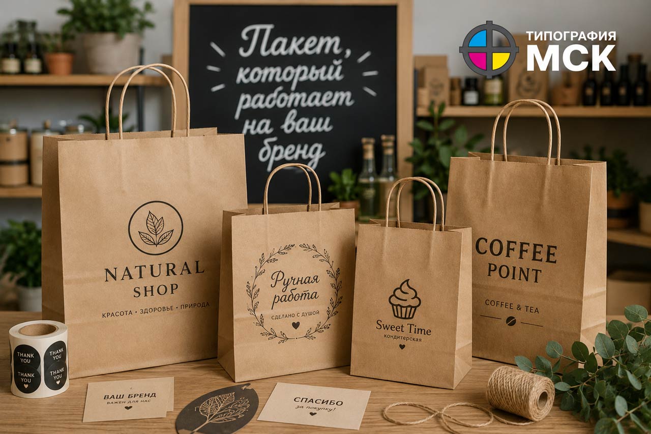 Печать пакетов с логотипом