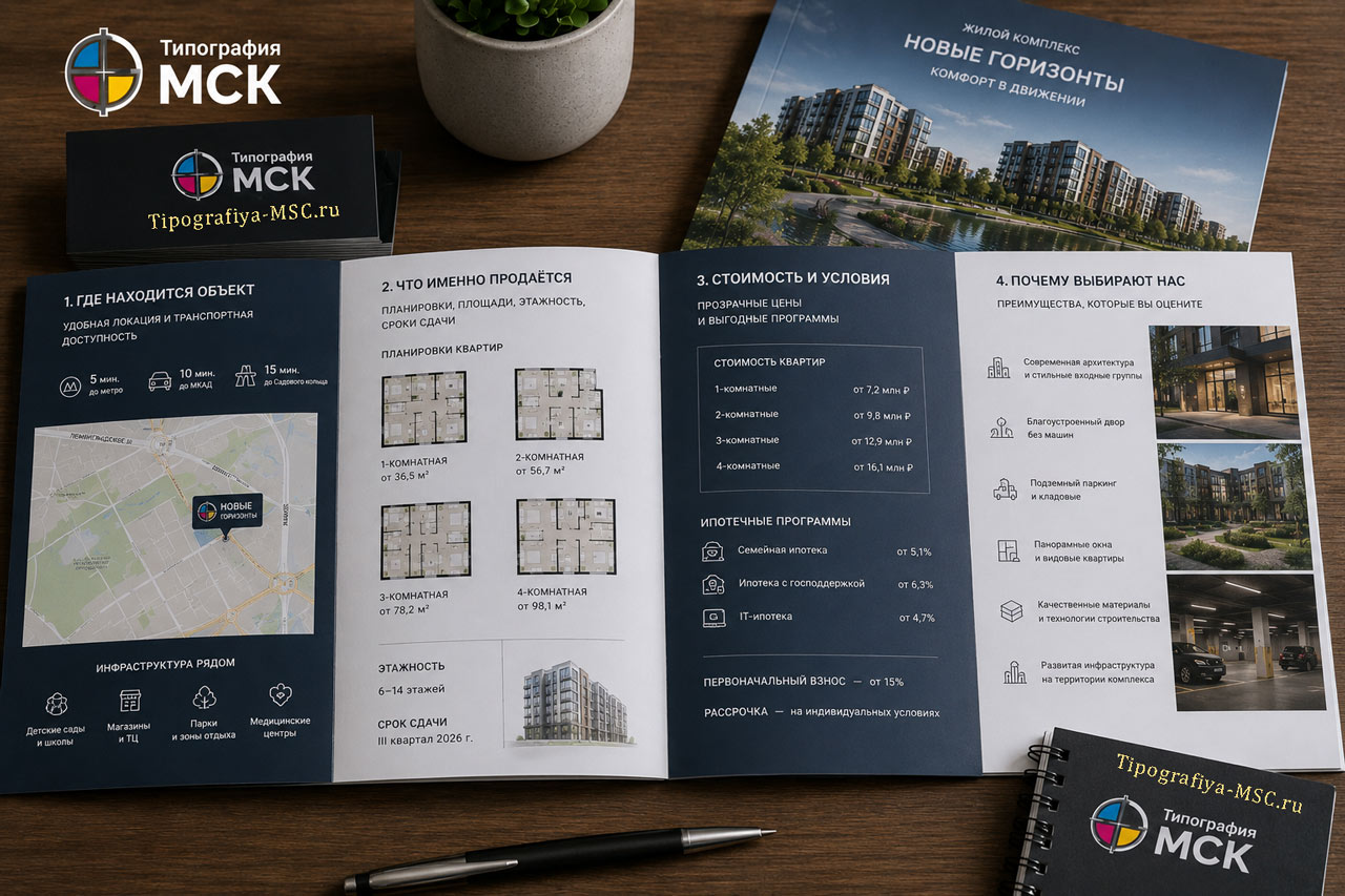 Заказать буклеты Срочная печать буклетов