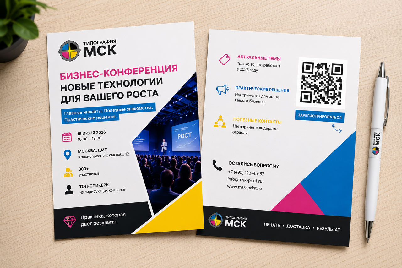 Печать лифлетов Печать лифлетов в Москве