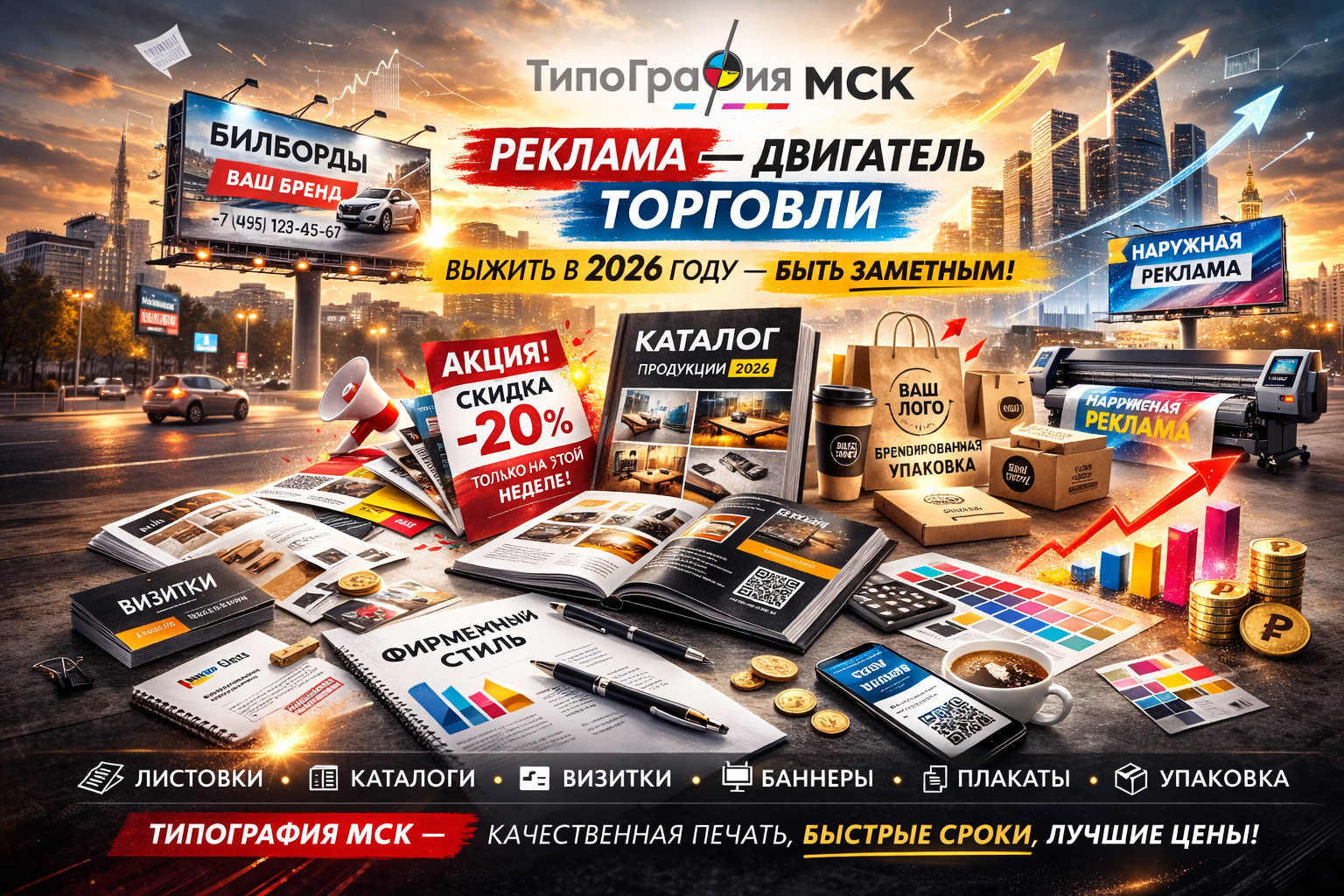 Печать рекламы в Москве