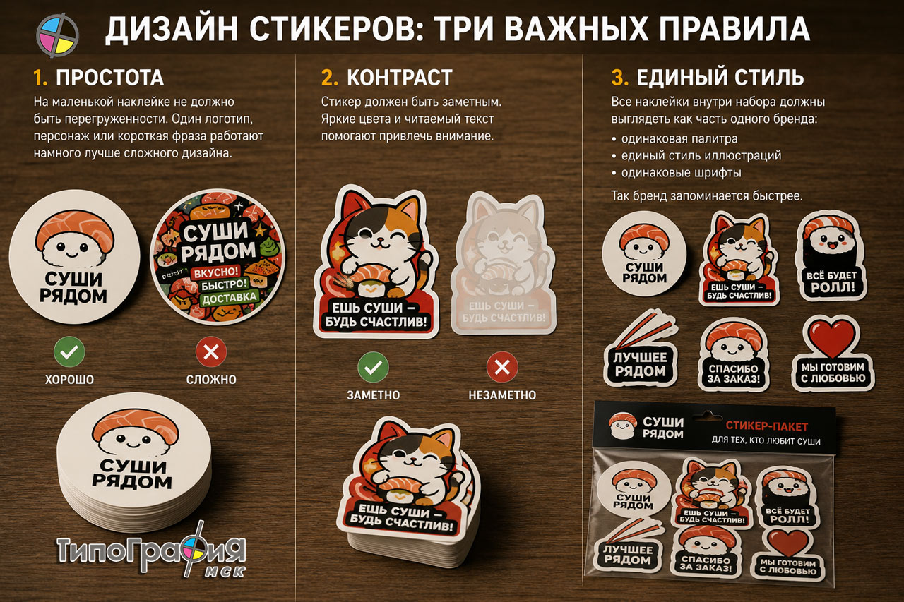 Заказать стикеры Печать стикеров в Москве